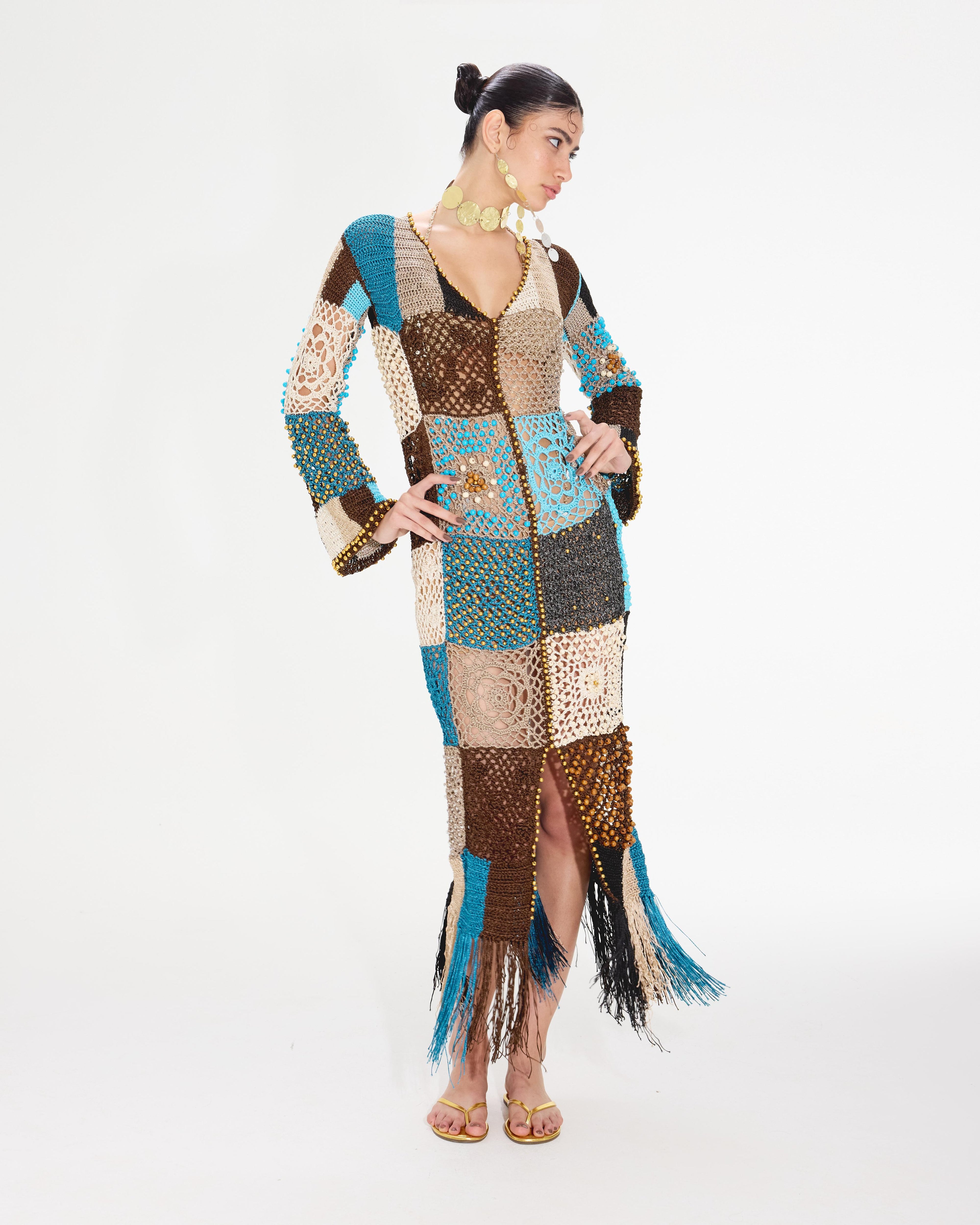 MOTIFS PATCH DRESS