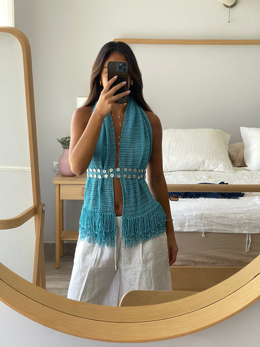 Aqua shell top