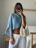 Blue Mesh Poncho top