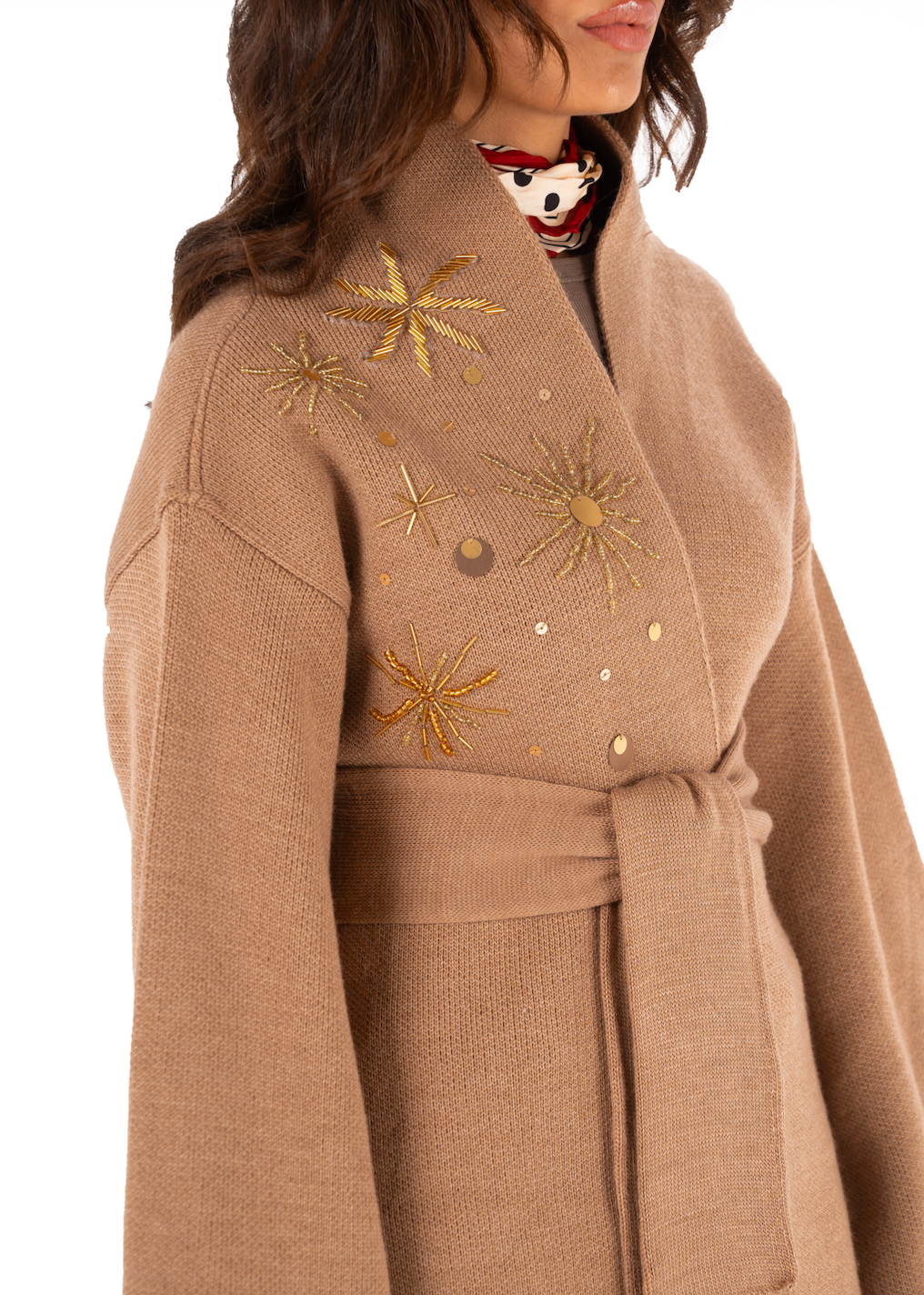 Beige Broderie Kimono