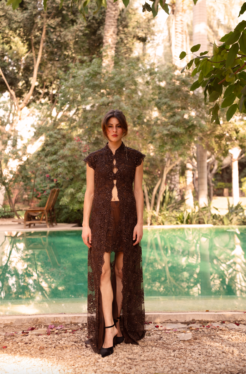 Embellished Cape set