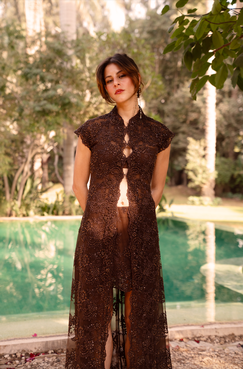 Embellished Cape set