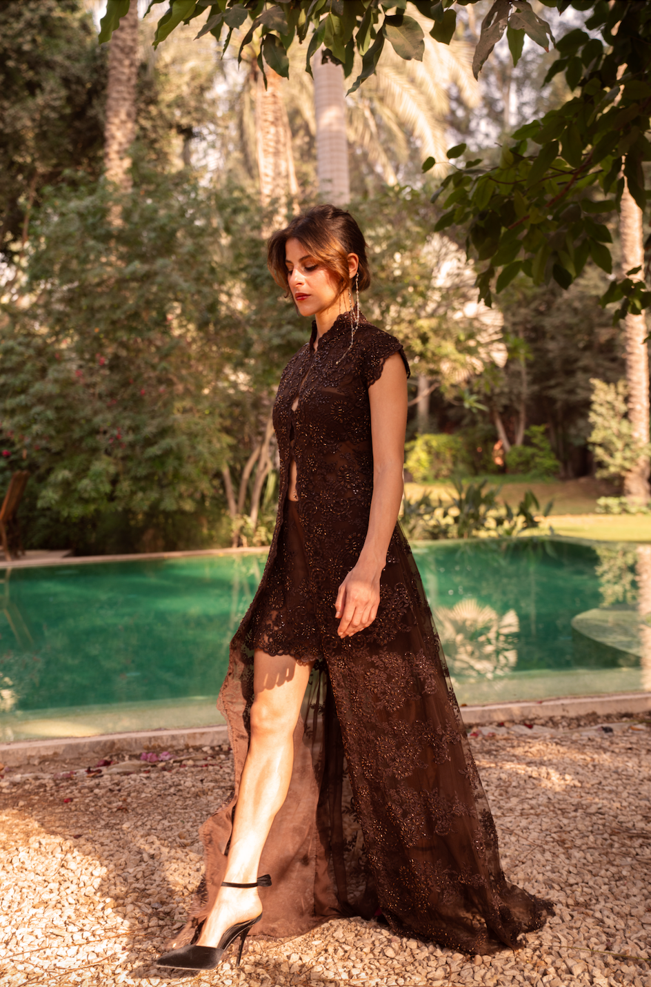 Embellished Cape set