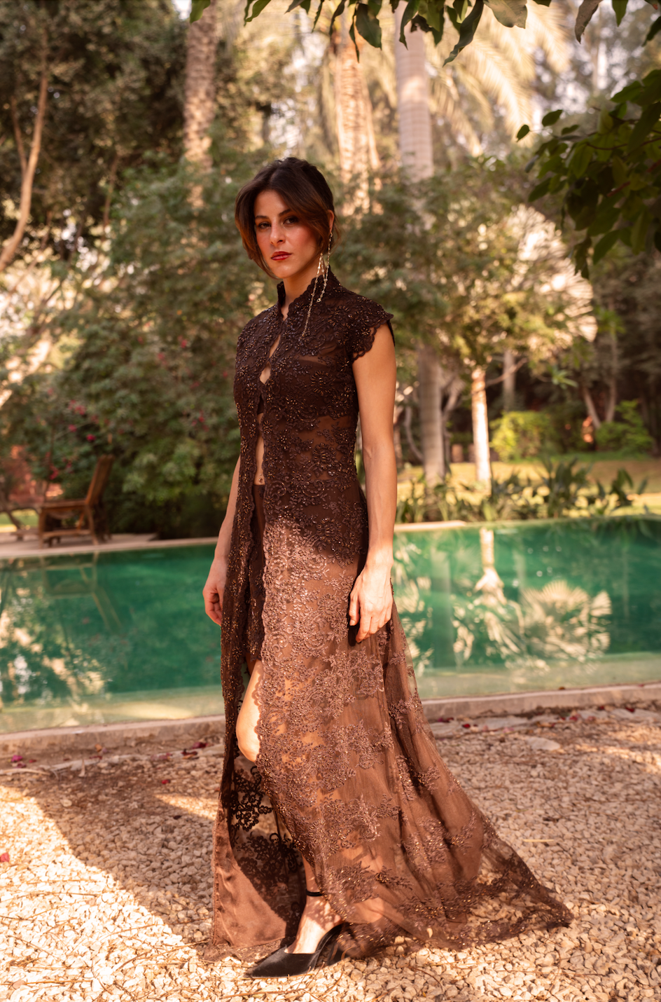 Embellished Cape set